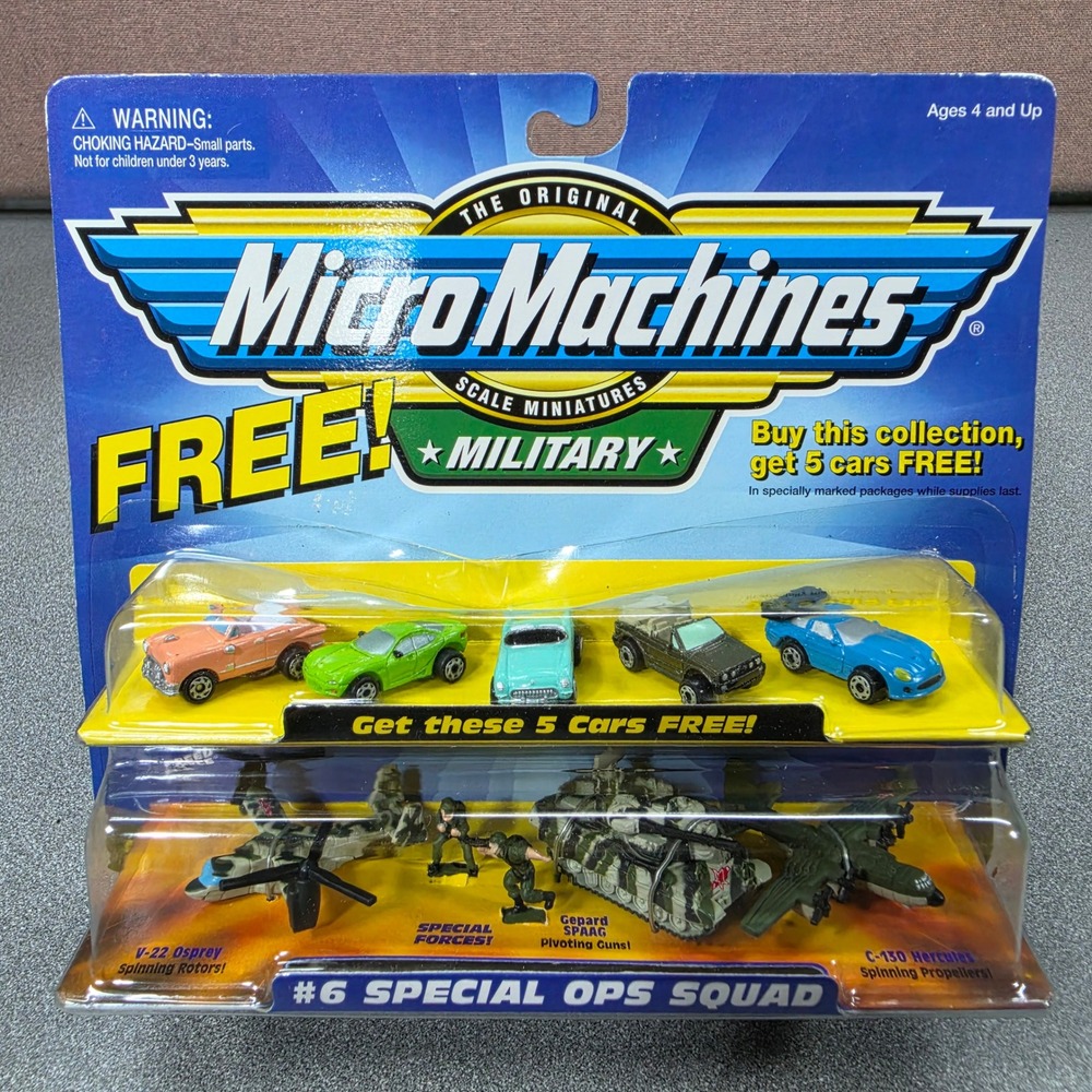 Galoob Micro Machines Military #6 Special Ops Squad with Bonus Cars New